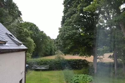view from woodland en suite